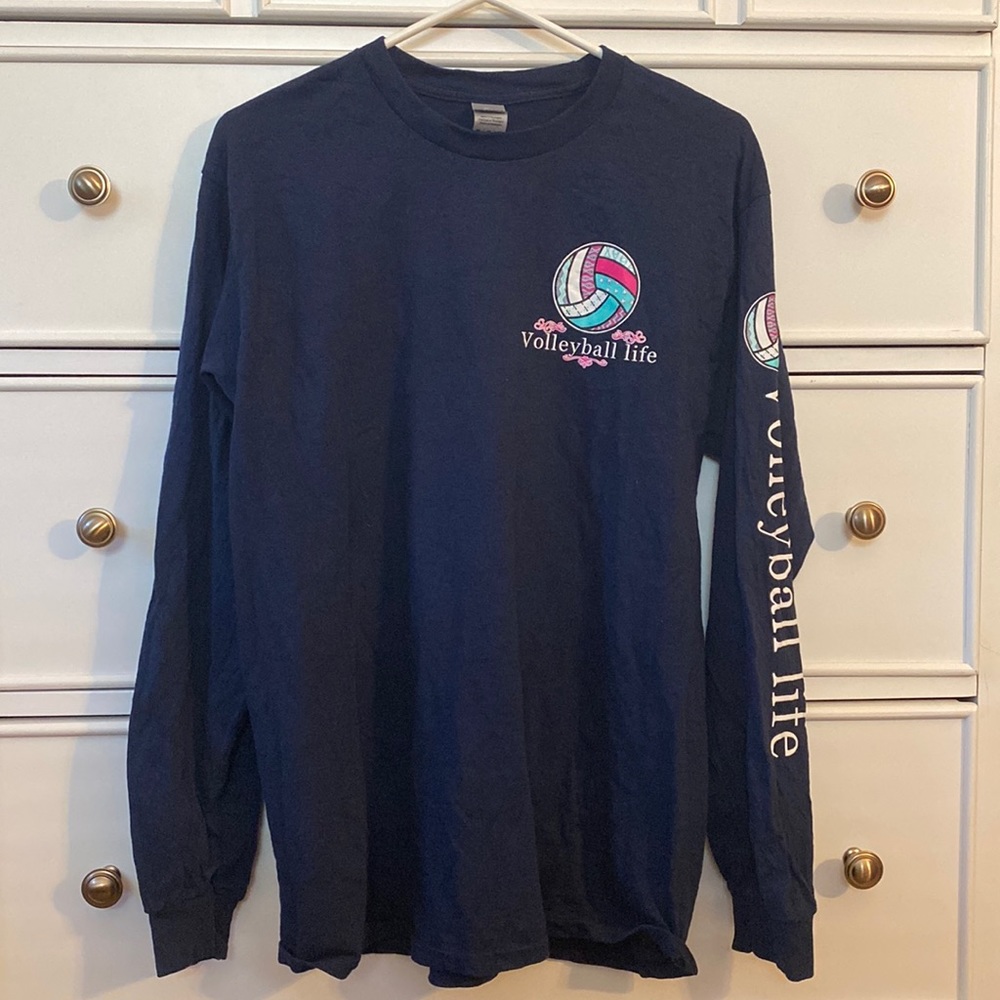 Womens navy blue volleyball shirt